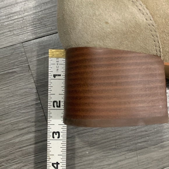 Lucky Brand LILYE Bootie Fashion Suede Khaki Boots size 10 - Picture 7 of 9